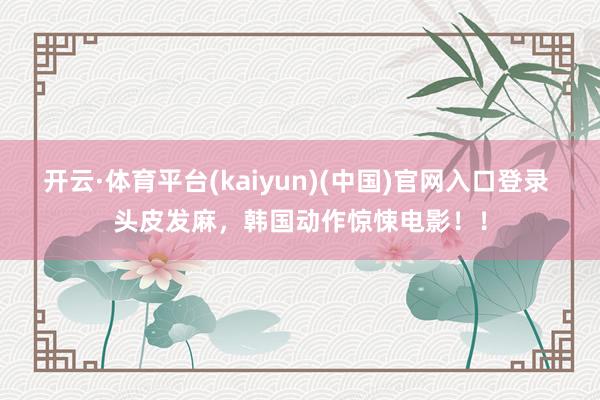 开云·体育平台(kaiyun)(中国)官网入口登录 头皮发麻，韩国动作惊悚电影！！