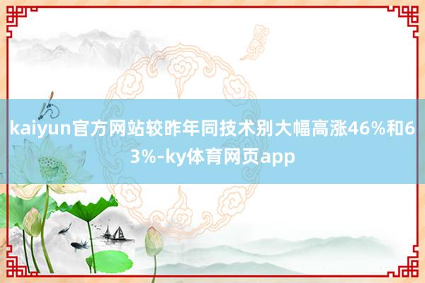 kaiyun官方网站较昨年同技术别大幅高涨46%和63%-ky体育网页app